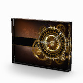 Steampunk-klok met antiek tandwiel fotoblokken (Rechts)