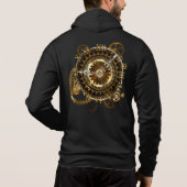 Steampunk-klok met antiek tandwiel hoodie (Achterkant)