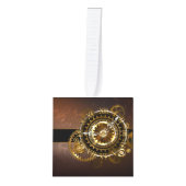 Steampunk-klok met antiek tandwiel kubus ornament (Voorkant)