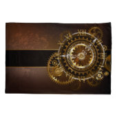 Steampunk-klok met antiek tandwiel kussensloop (Achterkant)