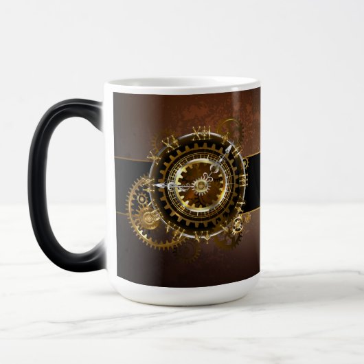 Steampunk-klok met antiek tandwiel magische mok (Links)
