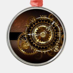 Steampunk-klok met antiek tandwiel metalen ornament