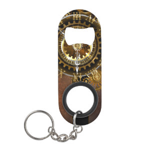 Steampunk-klok met antiek tandwiel mini flessenopener