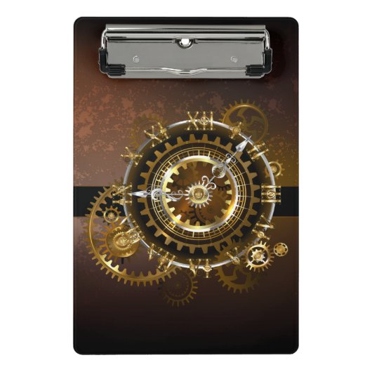 Steampunk-klok met antiek tandwiel mini klembord (Voorkant)
