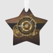 Steampunk-klok met antiek tandwiel ornament (voorkant)