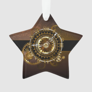 Steampunk-klok met antiek tandwiel ornament