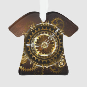 Steampunk-klok met antiek tandwiel ornament