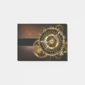 Steampunk-klok met antiek tandwiel post-it® notes (Voorkant)
