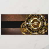 Steampunk-klok met antiek tandwiel programma (Voorkant)