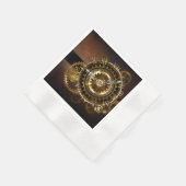 Steampunk-klok met antiek tandwiel servet (Hoek)