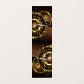 Steampunk-klok met antiek tandwiel visitekaartjes (Buitenkant ongevouwen)