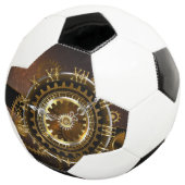 Steampunk-klok met antiek tandwiel voetbal (Drie kwart)