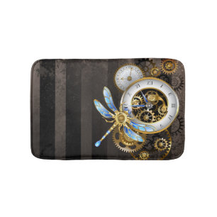 Steampunk-klok met mechanische dragonfly badmat