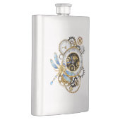 Steampunk-klok met mechanische dragonfly flacon (Rechts)