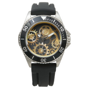 Steampunk-klok met mechanische dragonfly horloge