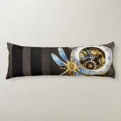 Steampunk-klok met mechanische dragonfly lichaamskussen (Voorkant)