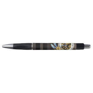 Steampunk-klok met mechanische dragonfly pen