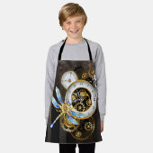 Steampunk-klok met mechanische dragonfly schort (Gedragen)