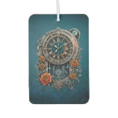 Steampunk klok met Rozen. Luchtverfrisser (Voorkant)