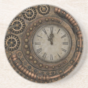 Steampunk  klok tandwielen Bronze Zandsteen Onderzetter