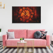 Steampunk klok Verpakt Canvas (Insitu (Woonkamer))