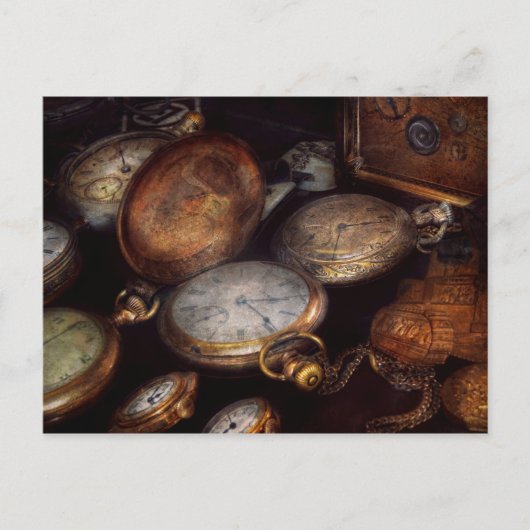 Steampunk - klok - Versleten tijd Briefkaart (Voorkant)