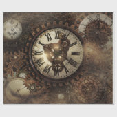 Steampunk-klokken Cadeaupapier (Vlak)