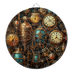 Steampunk Klokken Dartboard Dartbord