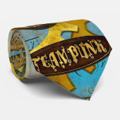 Steampunk-klokken en -tijd stropdas (Opgerold)