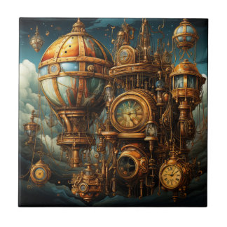 Steampunk Klokken Keramische Tegel Tegeltje
