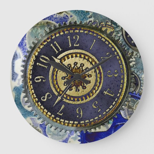 Steampunk klokwerk patroon grote klok (Voorkant)