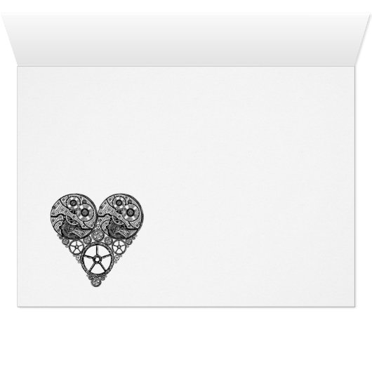 Steampunk-klokwerken en tandwielharthart (Binenzijde Horizontaal (Onderkant))