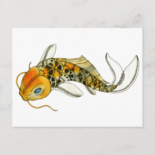 Steampunk Koi Briefkaart