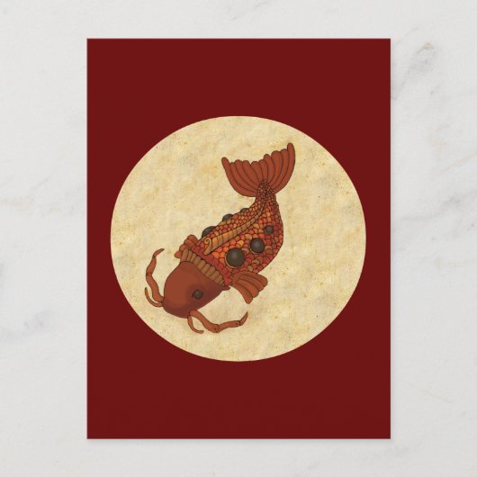 Steampunk Koi Briefkaart (Voorkant)