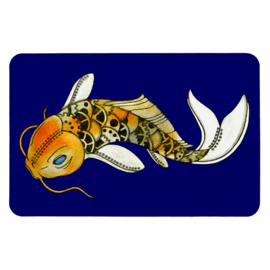 Steampunk Koi Premium Flexi Magnet Magneet (Horizontaal)