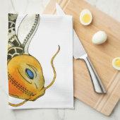 Steampunk Koi Theedoek (Quarter Fold)