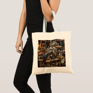Steampunk Kookaburra Tote Bag