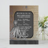 Steampunk krijtbord  stijl bruiloft kaart (Staand voorkant)