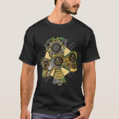 Steampunk  kruisblad t-shirt (Voorkant)