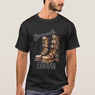 Steampunk laarzen! Punk ontwerp T-shirt