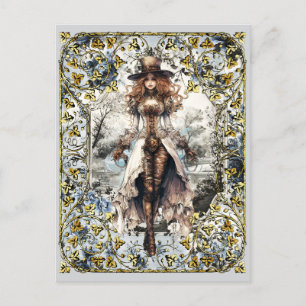 Steampunk Lady 105 Briefkaart