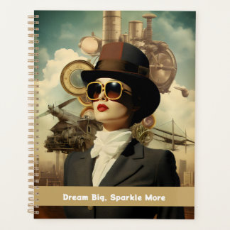 Steampunk Lady Dream Big, Sparkle Meer Planner