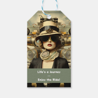 Steampunk Lady Life's a Journey—Enjoy the Ride! Cadeaulabel