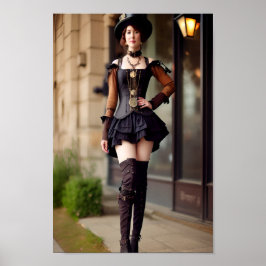 Steampunk Lady Poster