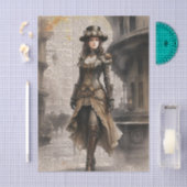 Steampunk Lady, Victoriaans vrouw Ephemera Tissuepapier (Craft)