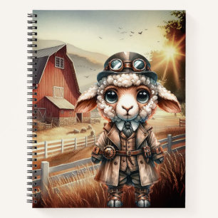 Steampunk Lamb Spiral Notitieboek