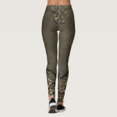 Steampunk Leather Lace Metal  Industrial Leggings (Achterkant)