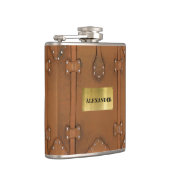 Steampunk- leder Kijk Hoesje Heupfles (Rechts)