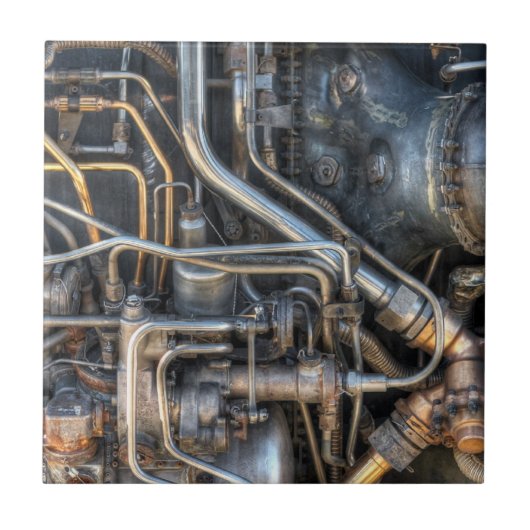 Steampunk-leidingbuizen Tegeltje (Voorkant)