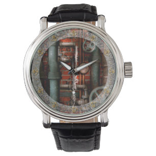 Steampunk - Leidingen en afsluiters Horloge